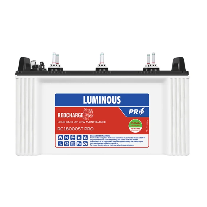 Luminous Tall Tubular Battery for Home, Office & Shops | Red Charge Durable and Reliable Inverter Battery